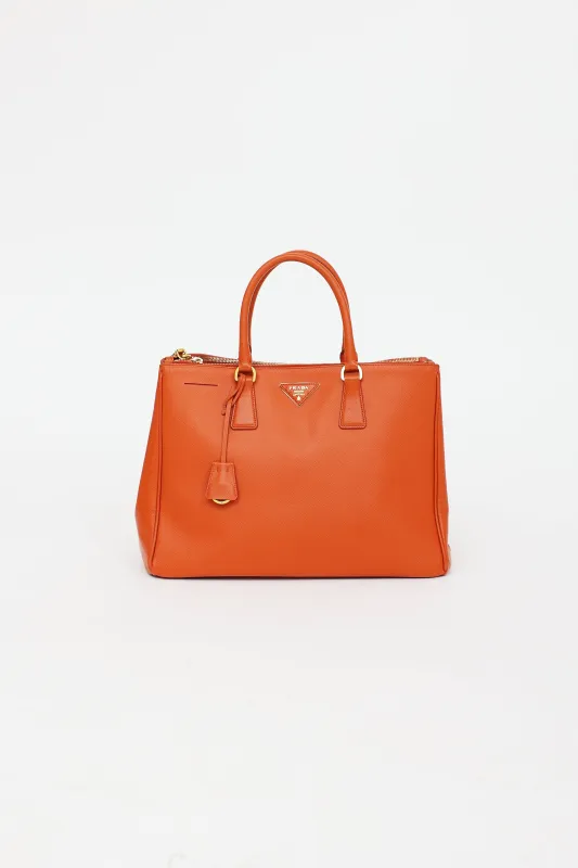 Large Saffiano Double Zip Galleria Bag sold by VSP Consignment
