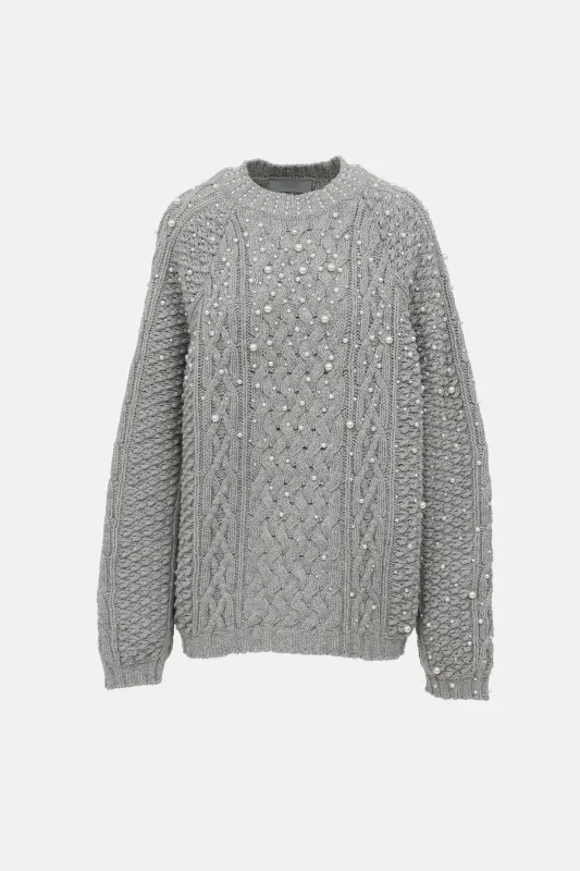 Dior X ERL Cableknit PearL Sweater made by Dior