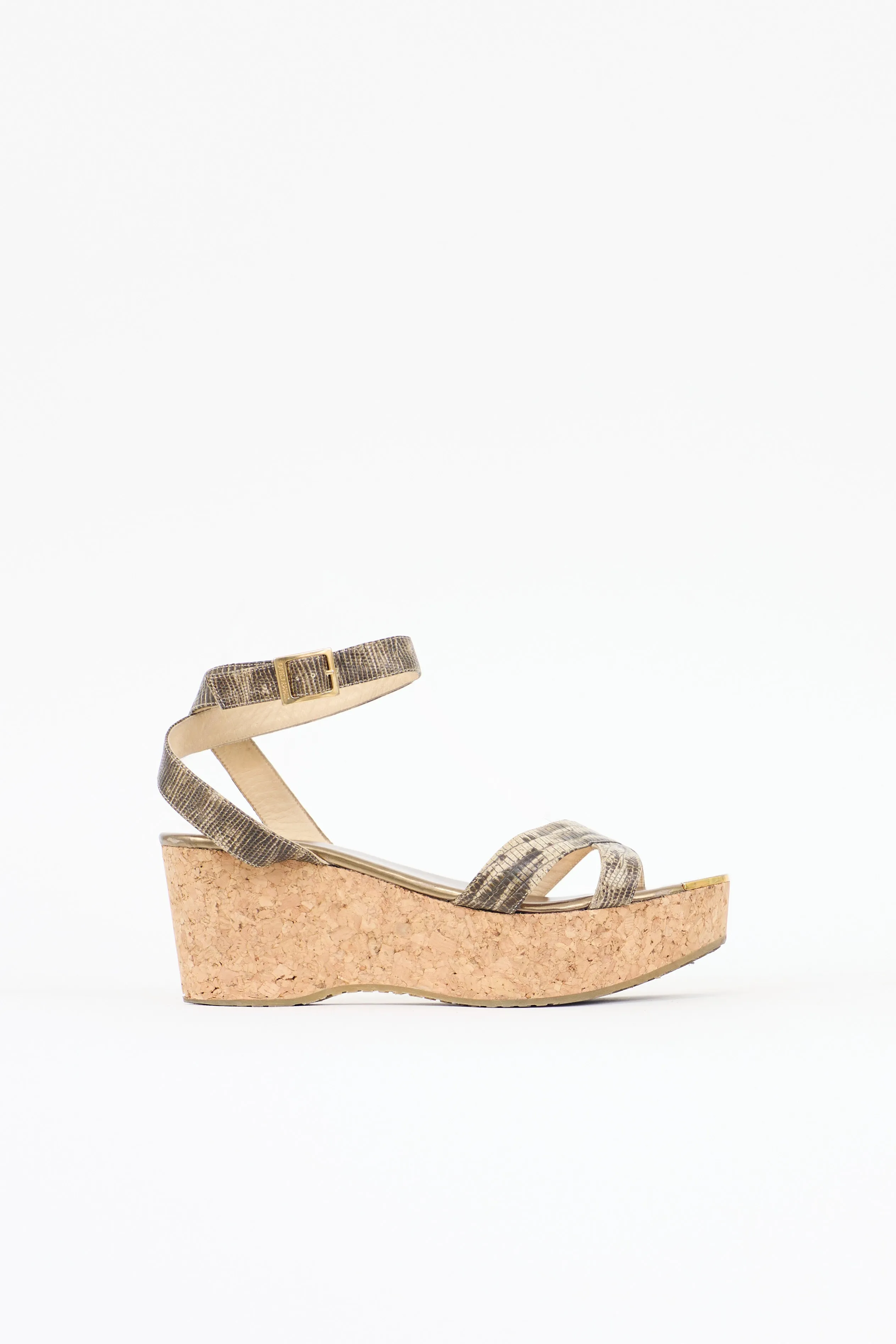 Exotic Papyrus Platform Sandal sold by VSP Consignment
