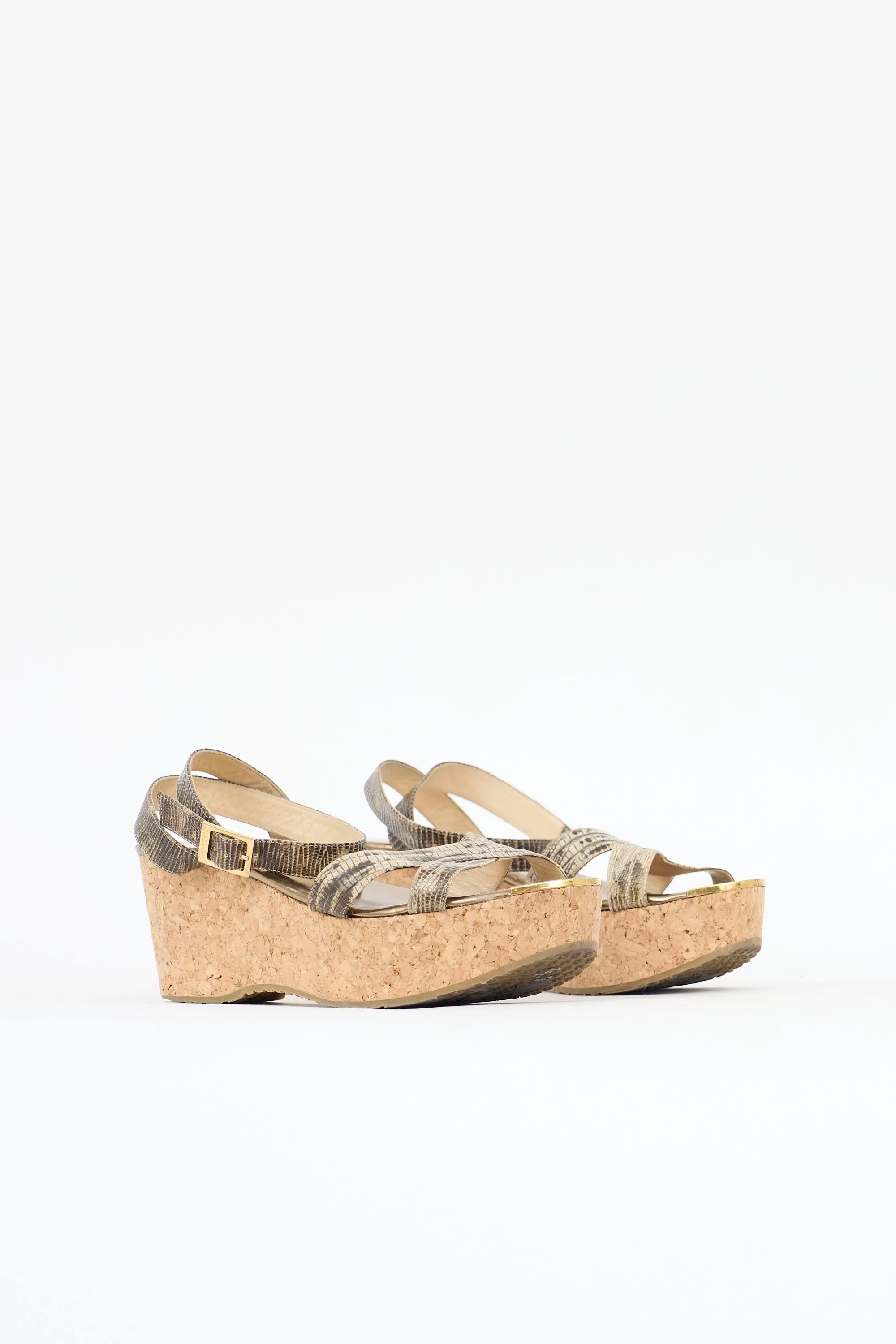 Exotic Papyrus Platform Sandal sold by VSP Consignment product image thumbnail 2