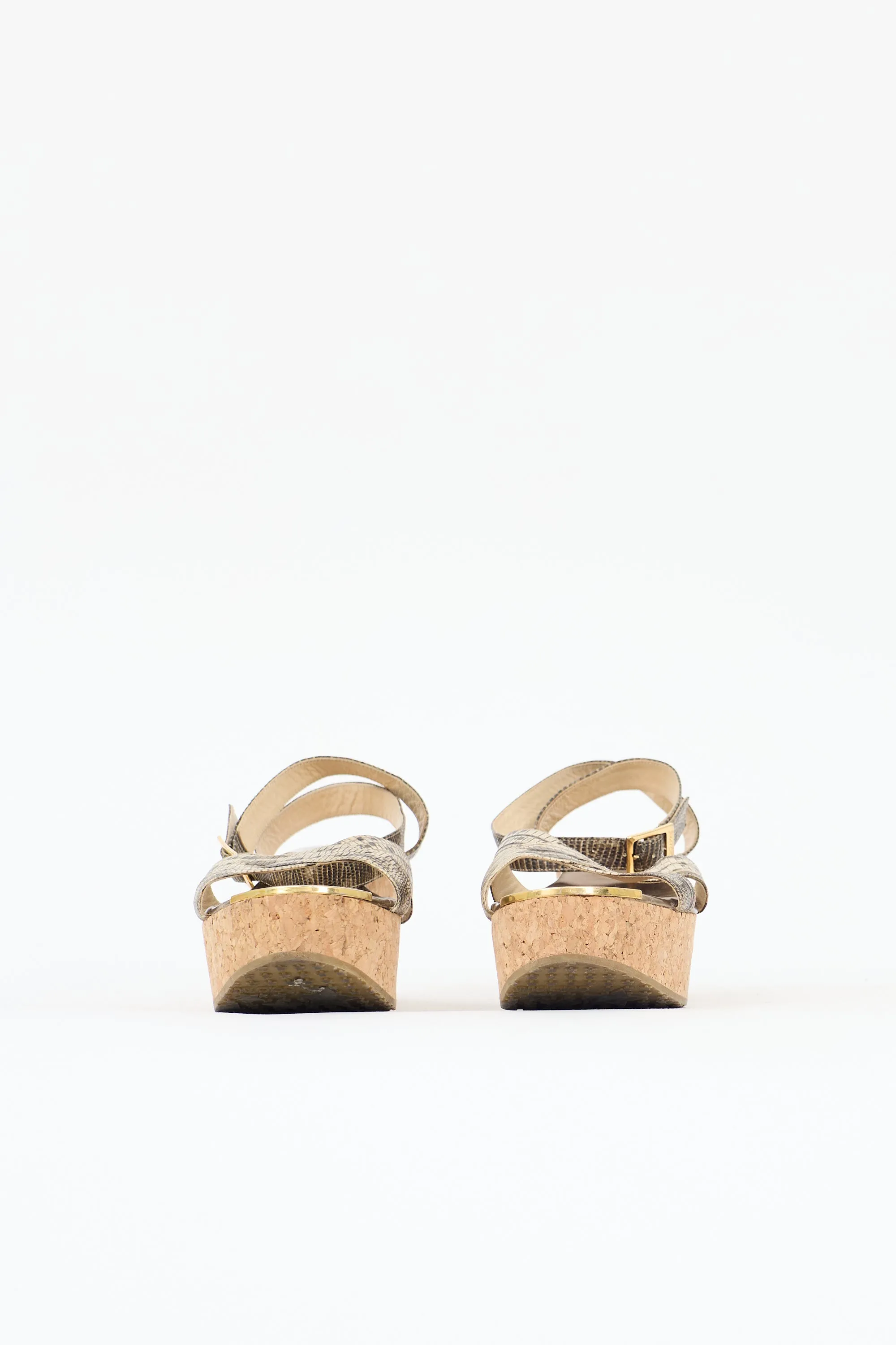Exotic Papyrus Platform Sandal sold by VSP Consignment product image thumbnail 3