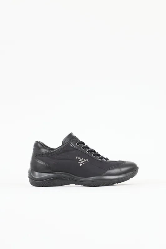 Sport Leather & Nylon Sneaker made by Prada