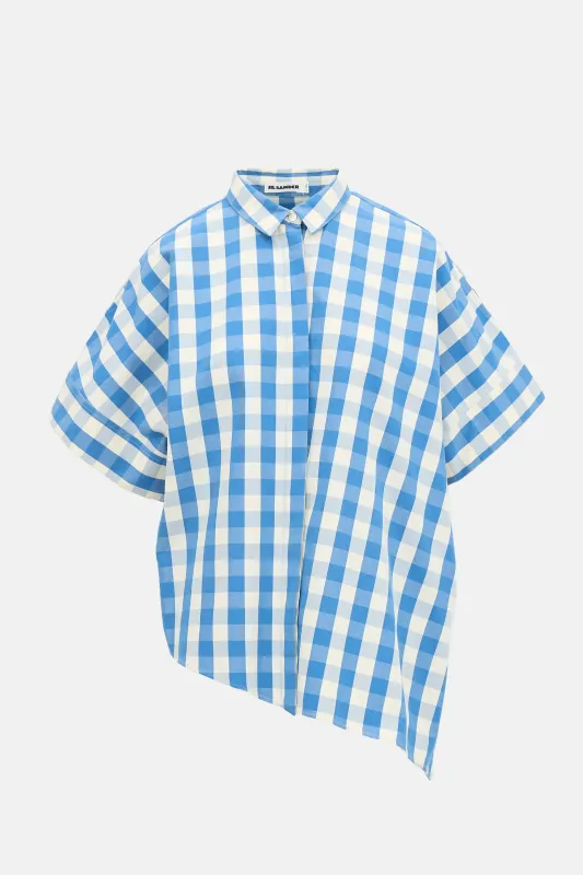 Asymmetrical Plaid Shirt made by Jil Sander