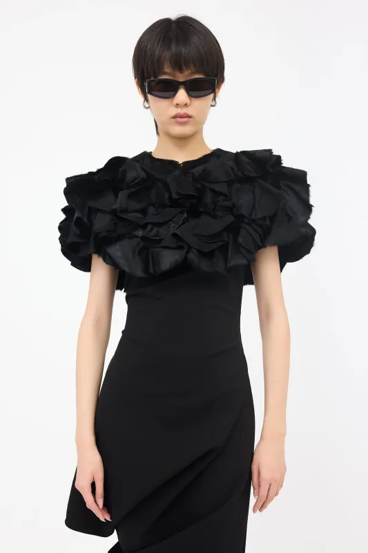 Ruffled Fur Bolero made by Marni