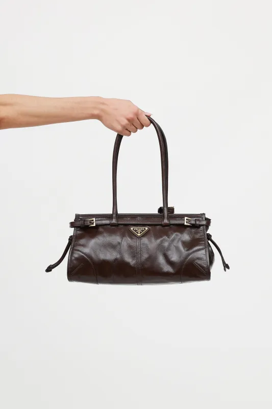 2025 Moro Bonnie Medium Shoulder Bag made by Prada