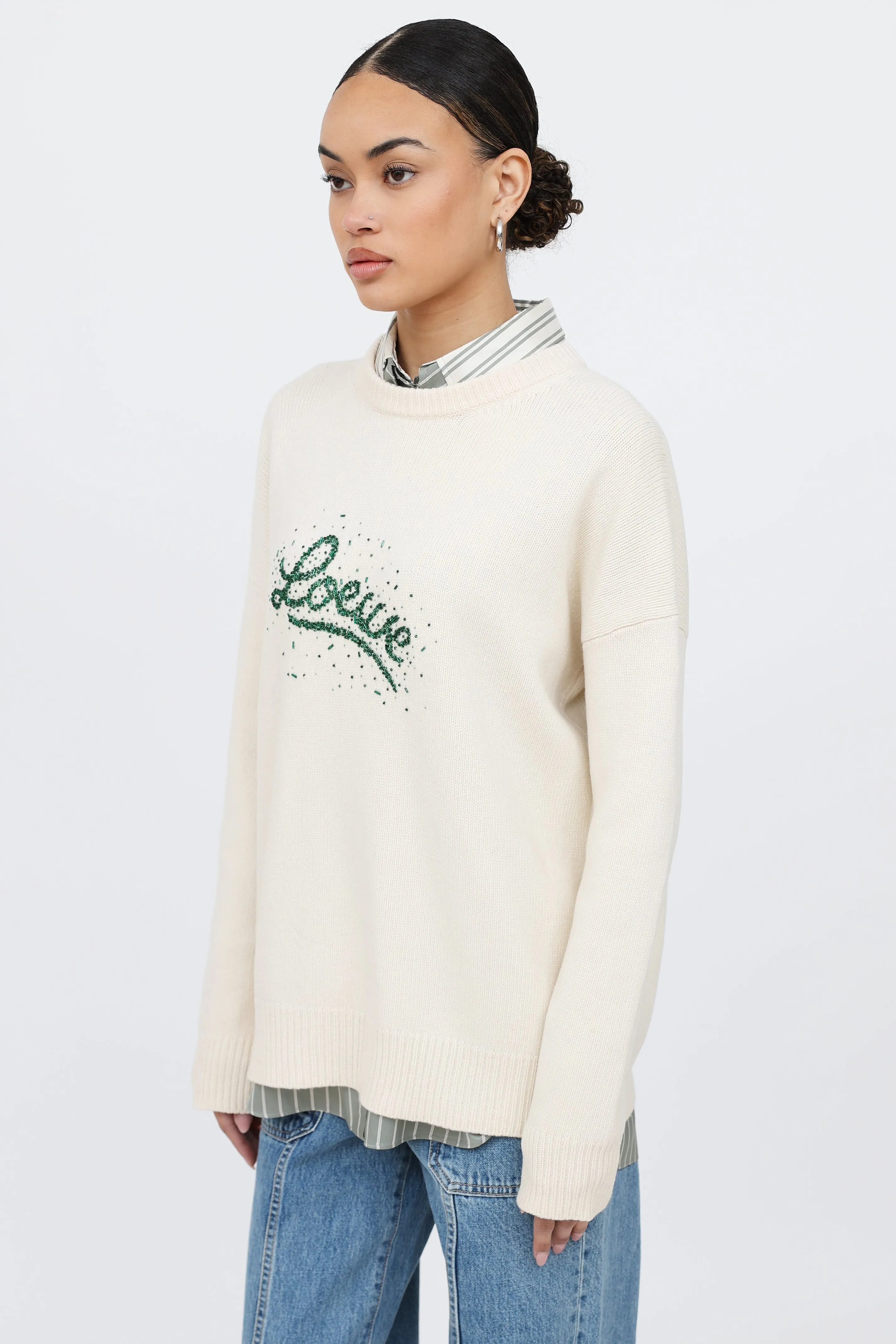 Wool Beaded Logo Sweater sold by VSP Consignment product image thumbnail 3