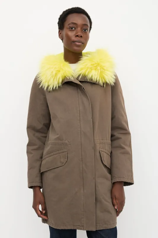 Army Fur Hood Parka sold by VSP Consignment