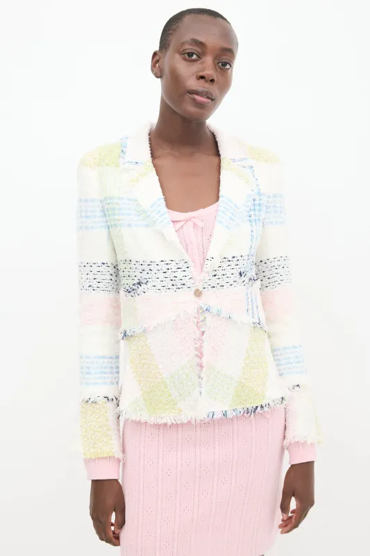 SS 2005 White & Multicolour Tweed Jacket sold by VSP Consignment