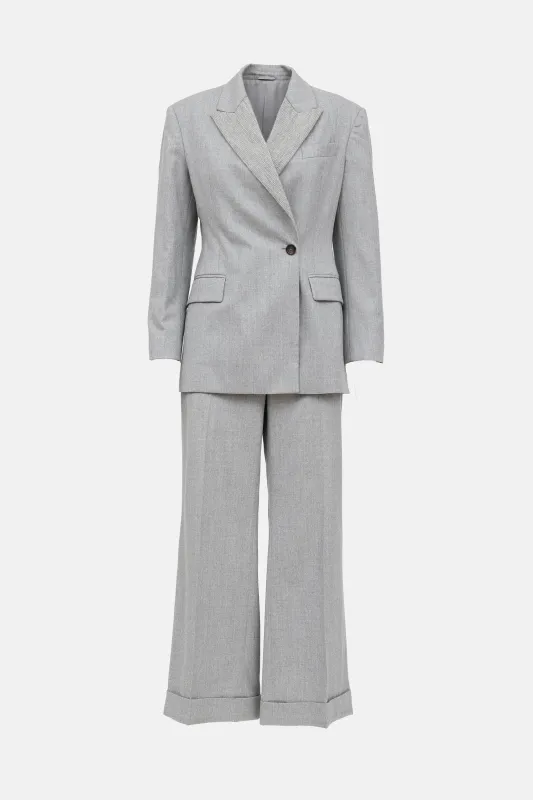 Wool Monili Bead Pant Suit sold by VSP Consignment