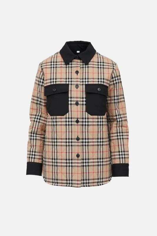 Nova Check Shirt Jacket made by Burberry