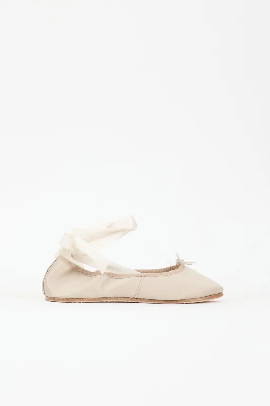 Satin Sophia Flat made by Repetto