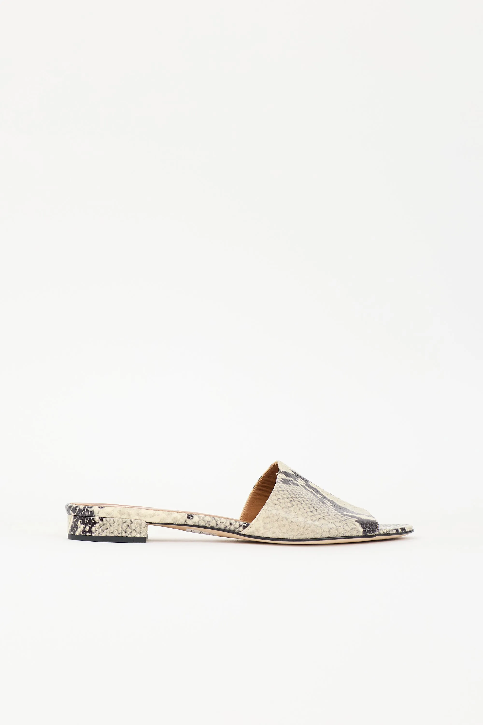 Printed Leather Slide sold by VSP Consignment