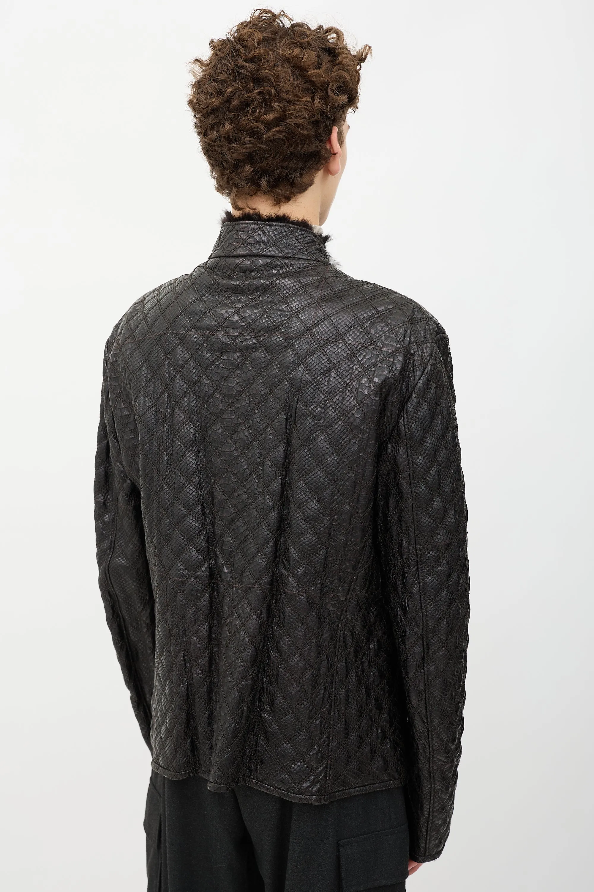 Quilted Leather & Fur Jacket sold by VSP Consignment product image thumbnail 5