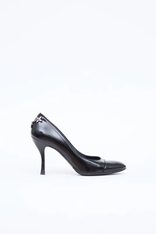 Patent Chain Link Pump made by Louis Vuitton