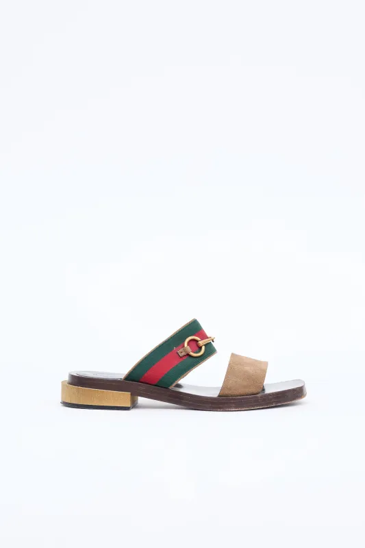 Webbed Buckle Sandal made by Gucci