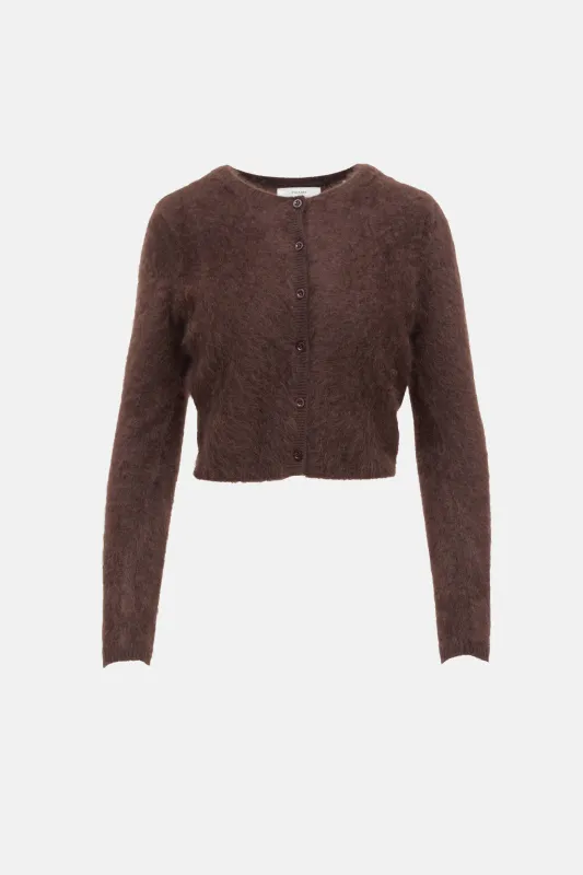 Cashmere Teddy Knit Cardigan made by Frame Denim