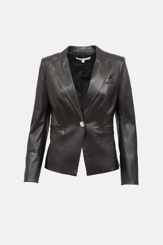 Leather Blazer made by VSP Consignment