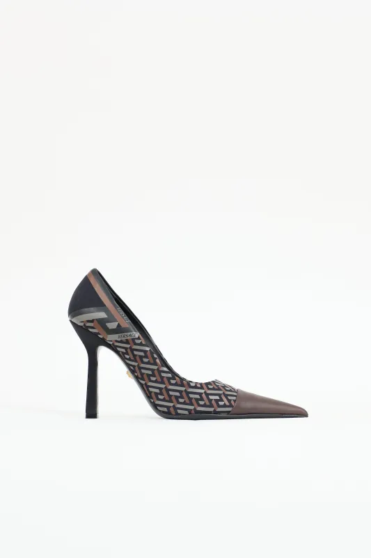 Leather La Greca Signature Pump made by Versace
