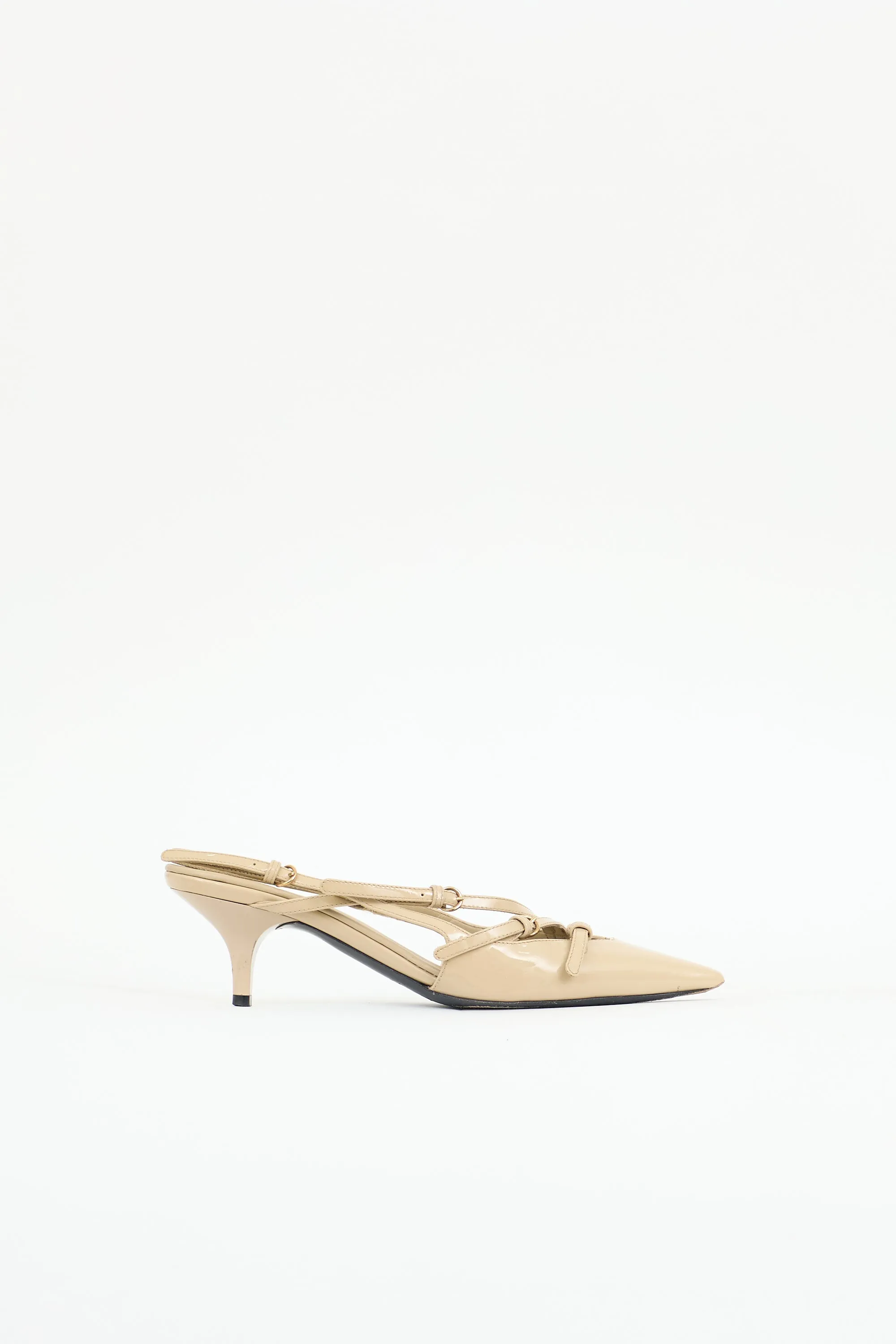 Patent Buckle Slingback Pump sold by VSP Consignment