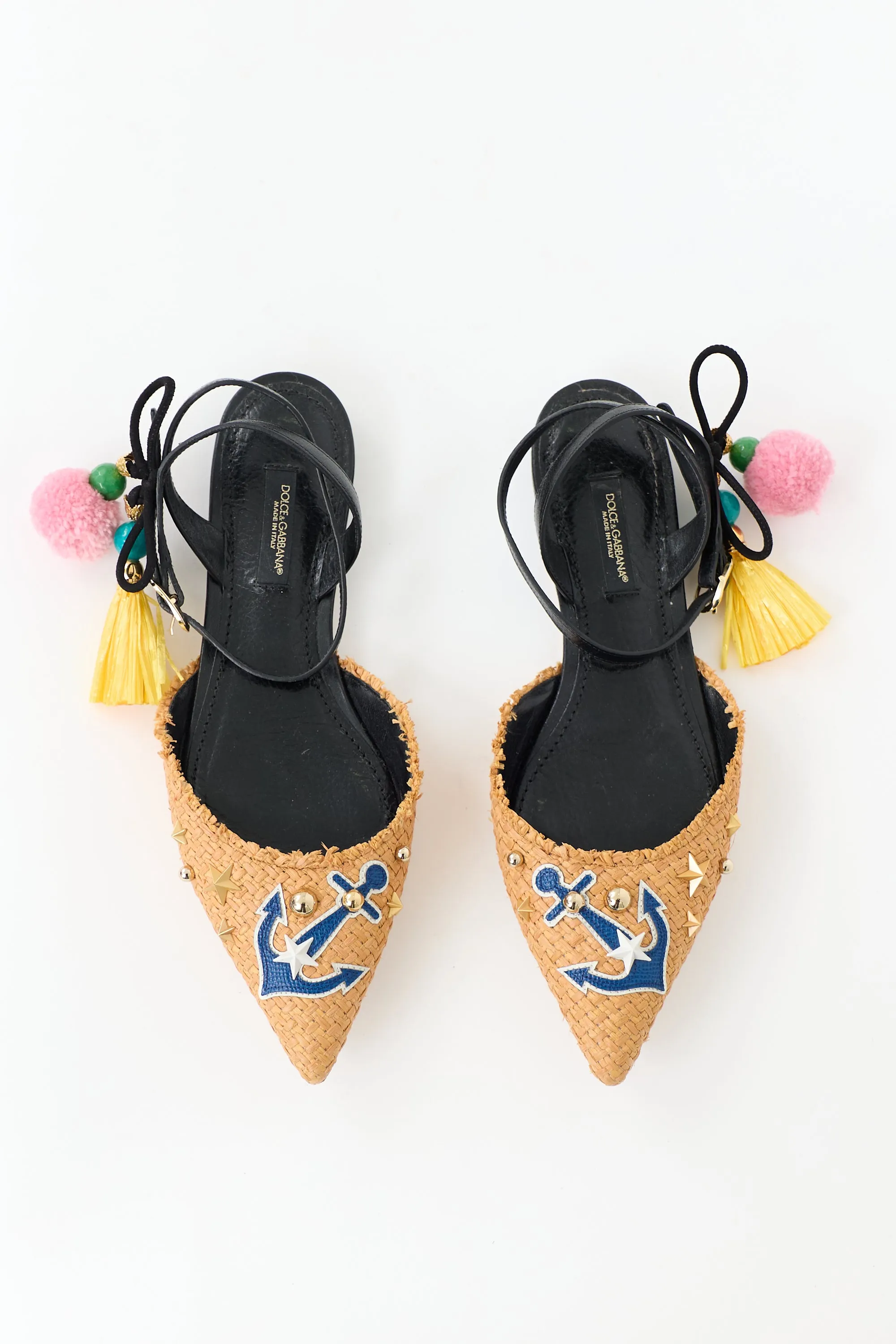 Raffia Anchor Embellished Flat sold by VSP Consignment product image thumbnail 2