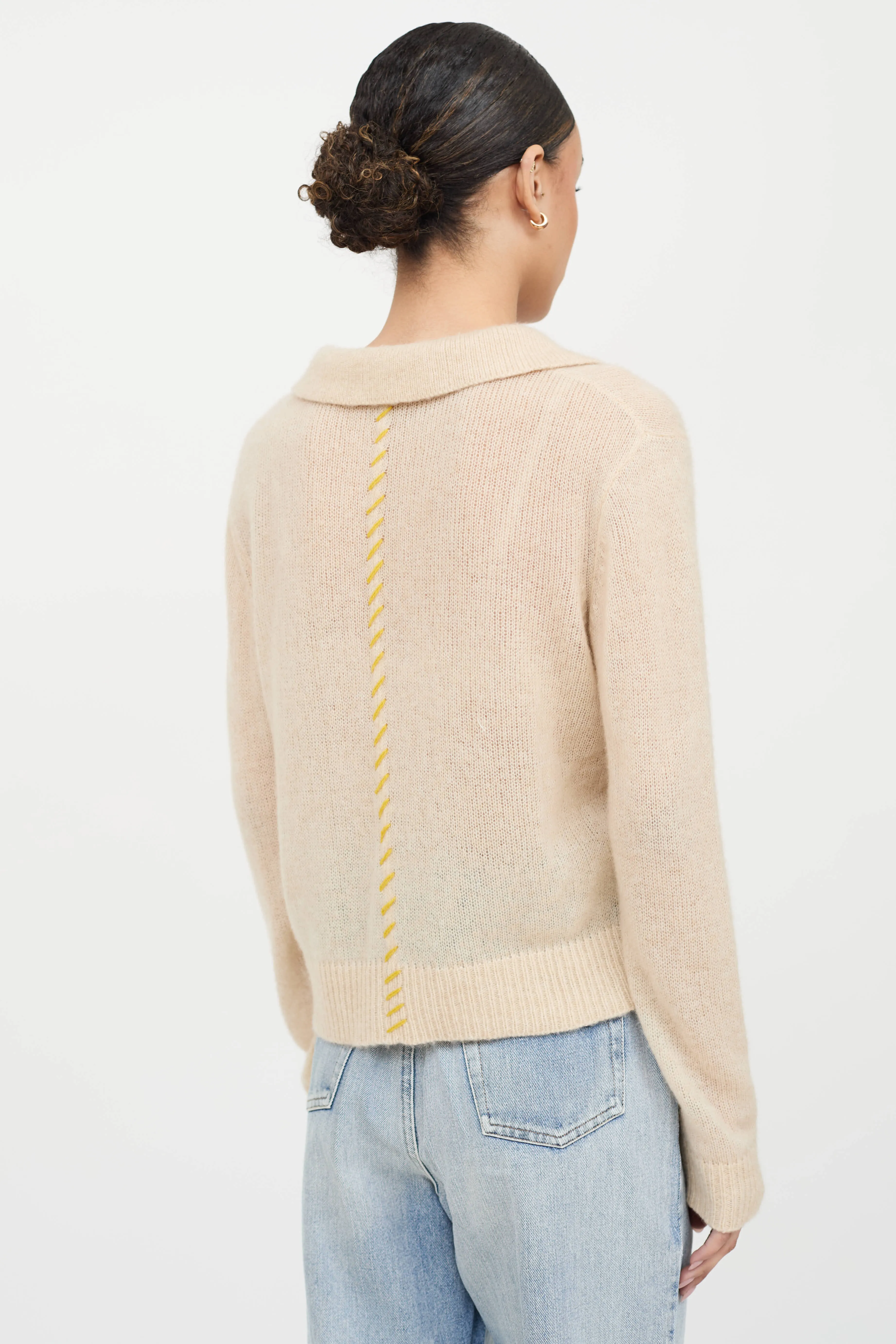 Cashmere Knit Polo Top sold by VSP Consignment product image thumbnail 4