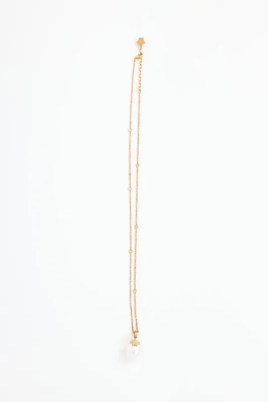 Medusa Faux Pearl Necklace sold by VSP Consignment