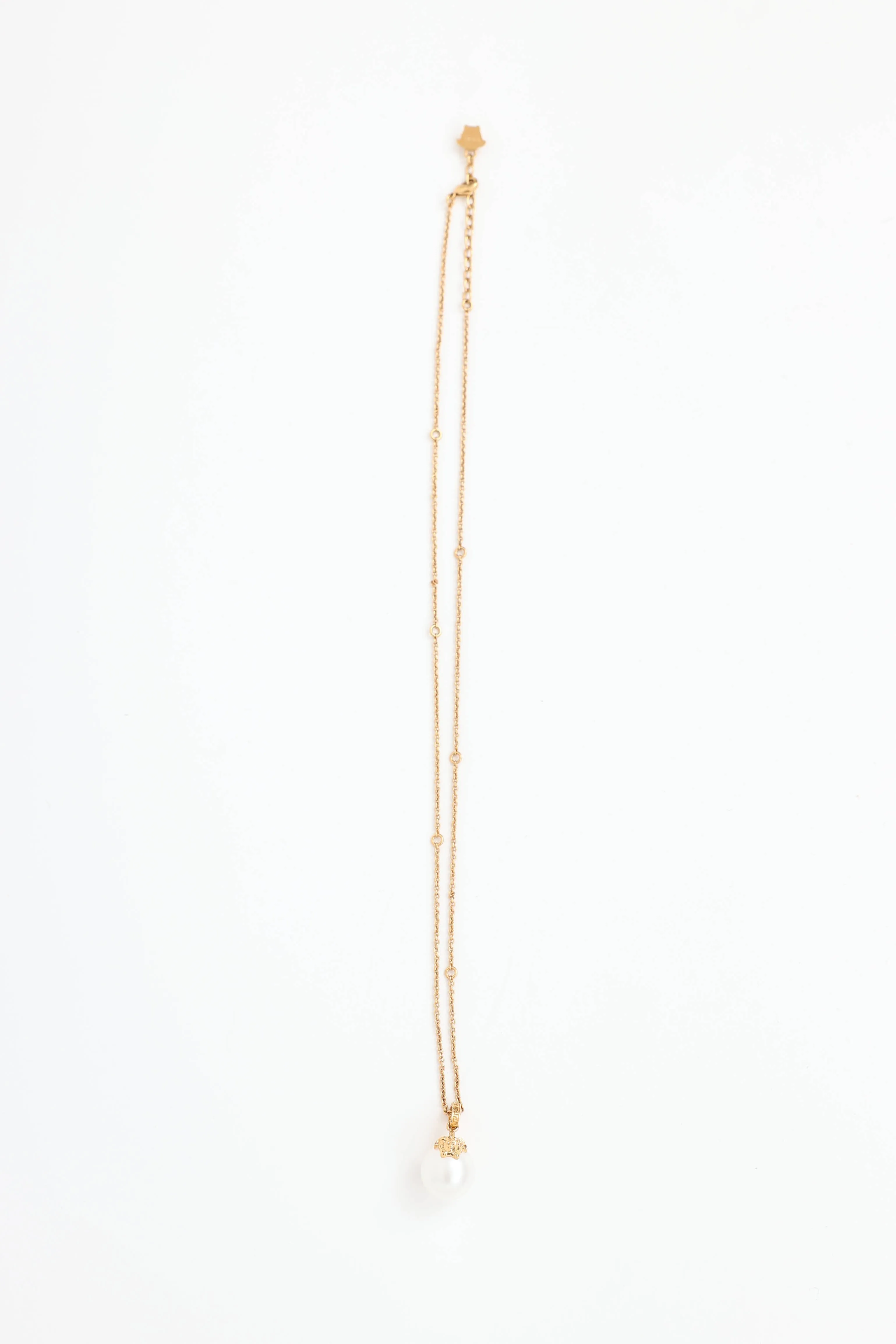 Medusa Faux Pearl Necklace sold by VSP Consignment