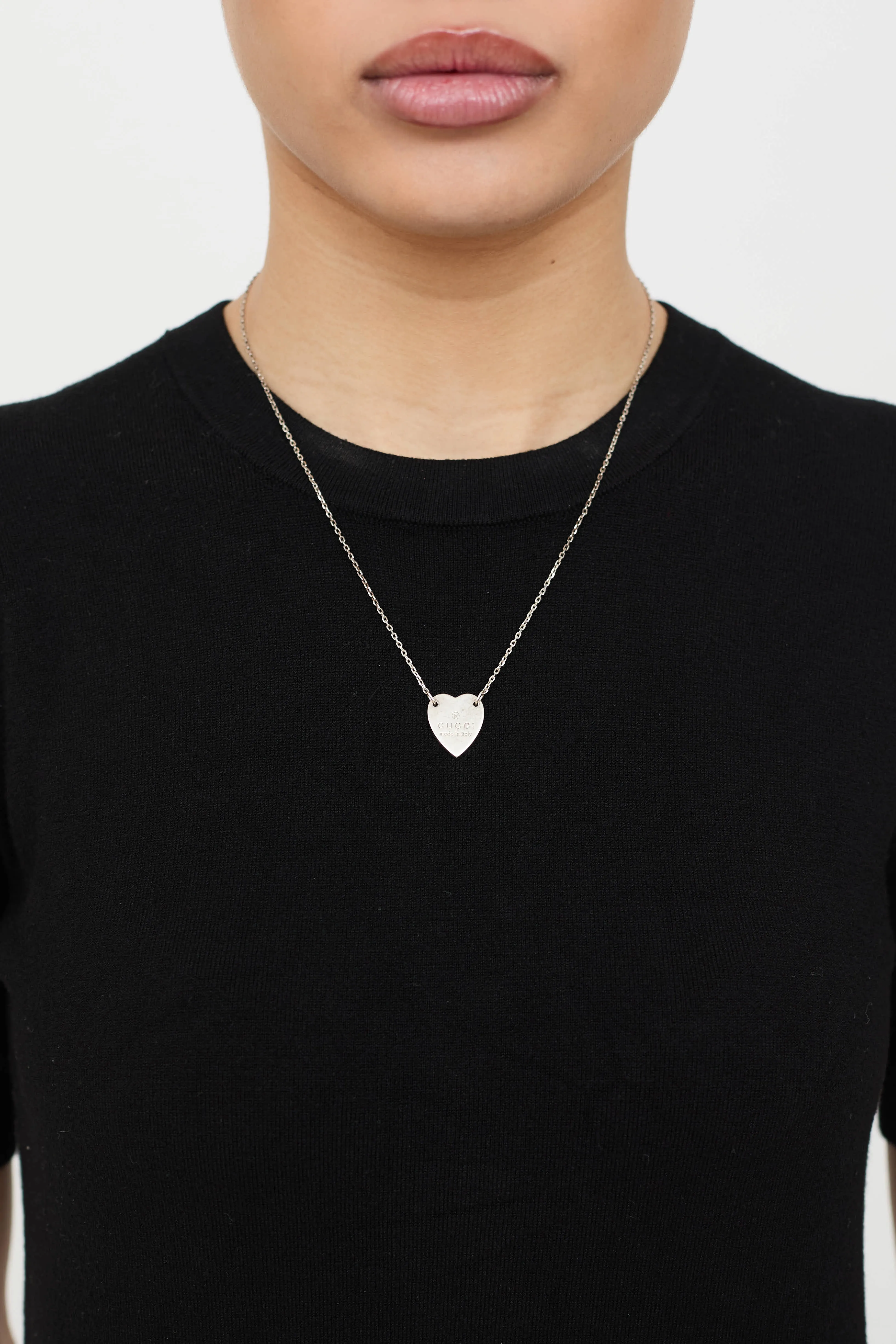 Sterling Silver Heart Logo Necklace sold by VSP Consignment product image thumbnail 2