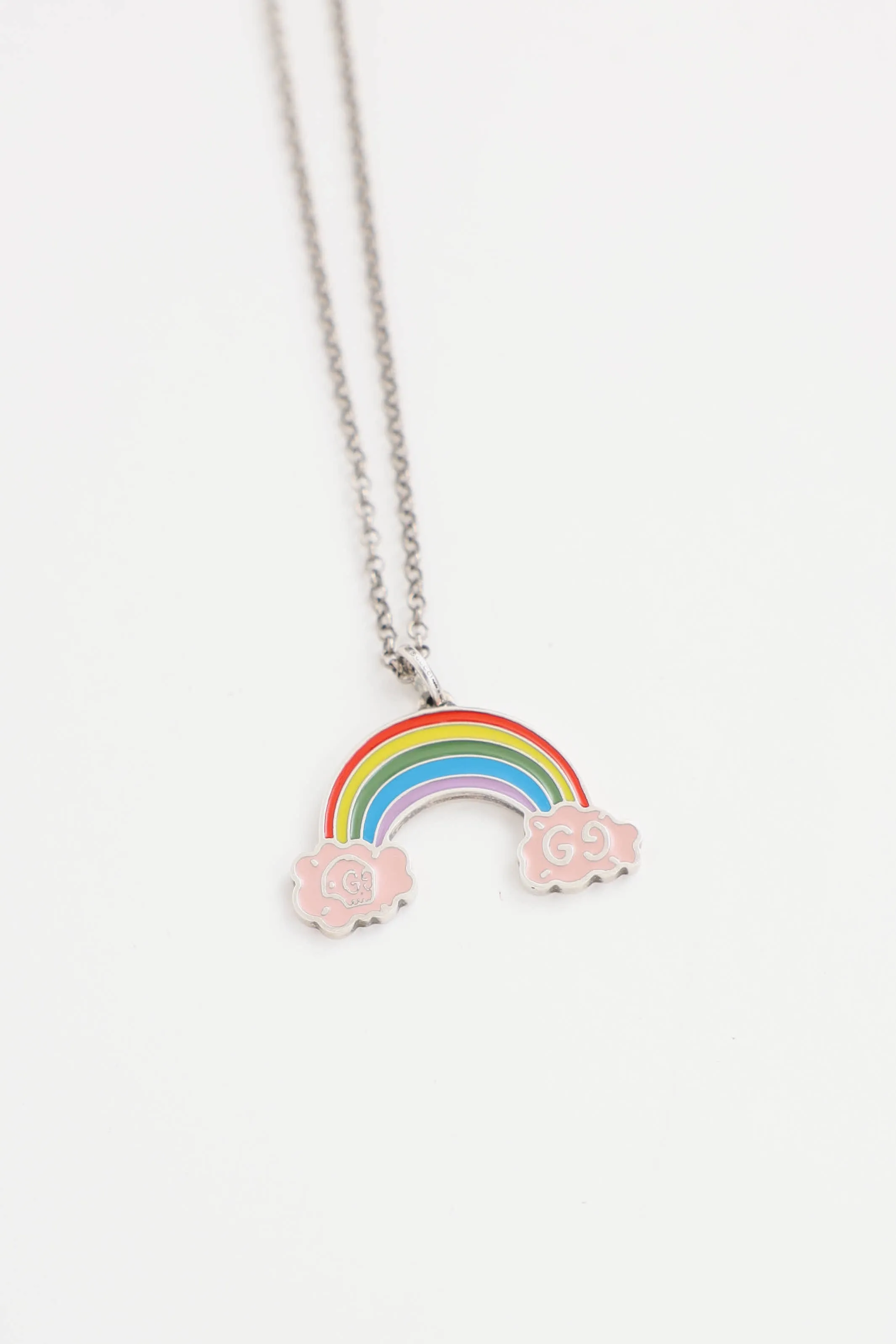 Sterling Silver Rainbow Logo Necklace sold by VSP Consignment product image thumbnail 3