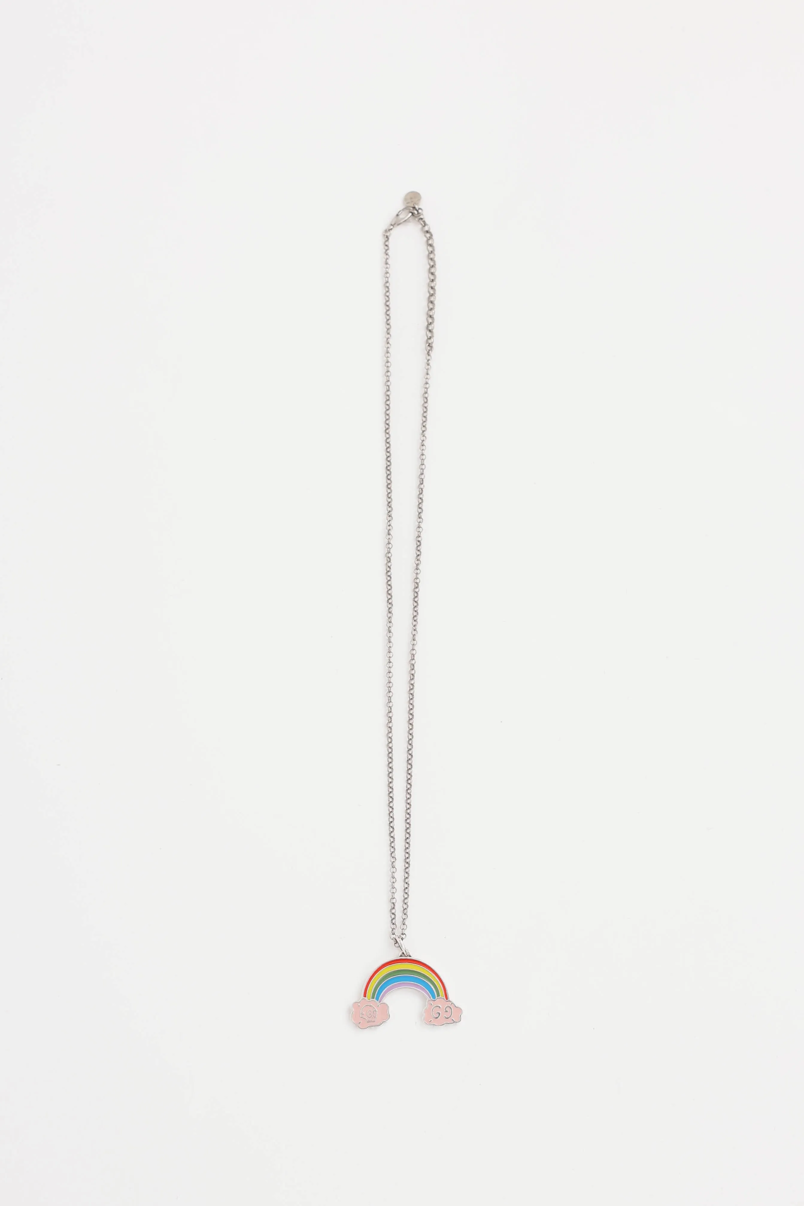 Sterling Silver Rainbow Logo Necklace sold by VSP Consignment