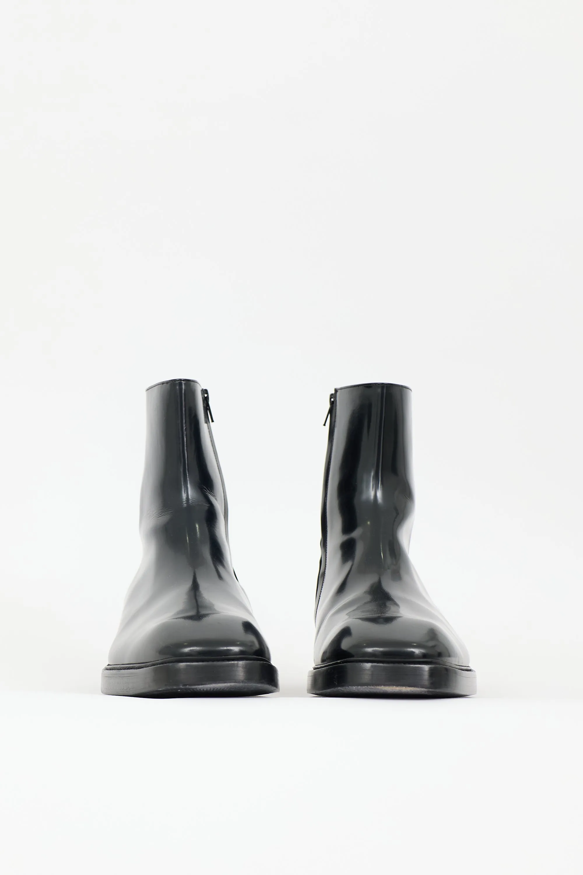 Leather Logo Boot sold by VSP Consignment product image thumbnail 3
