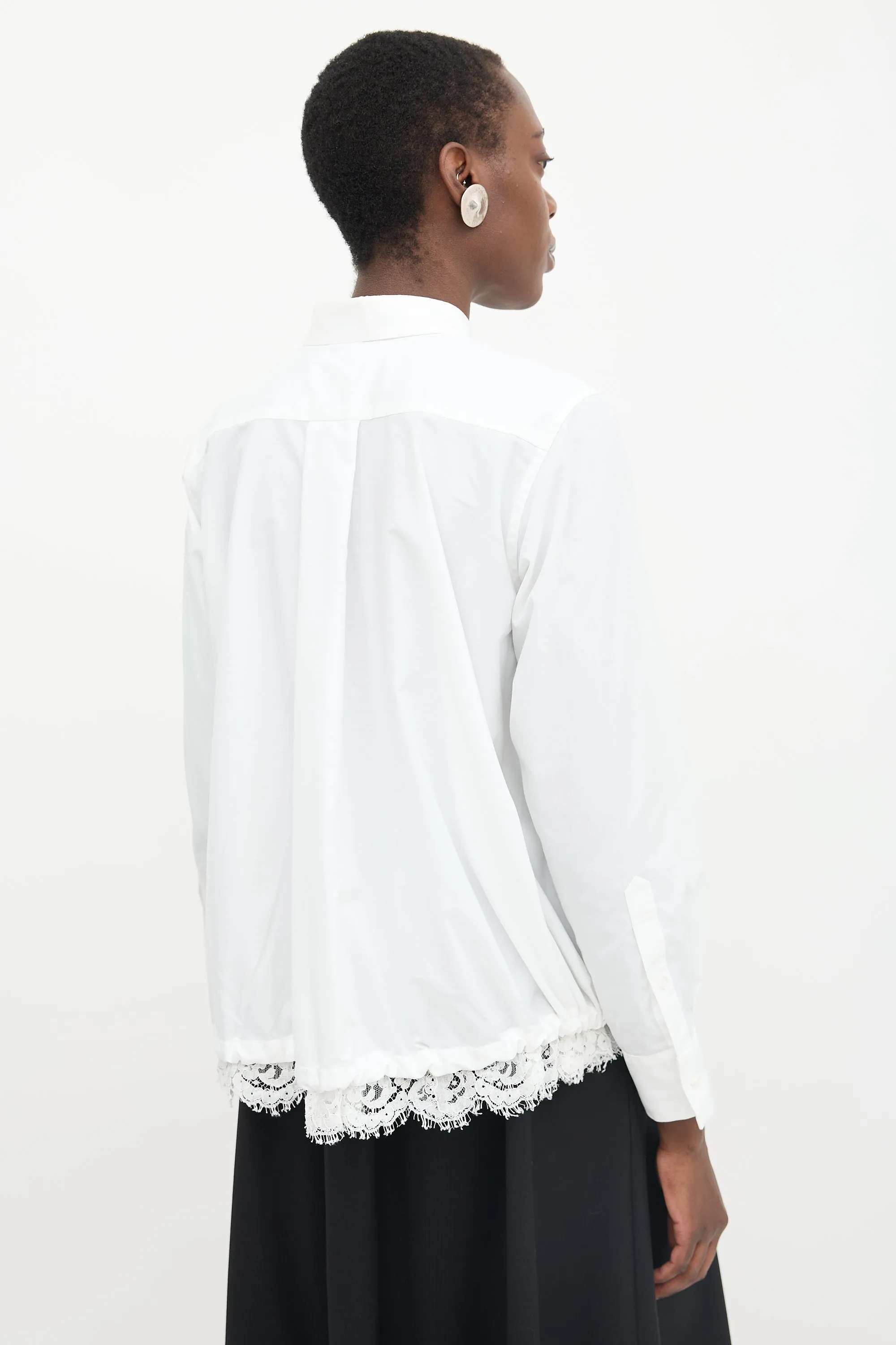Lace & Drawcord Hem Shirt sold by VSP Consignment product image thumbnail 4