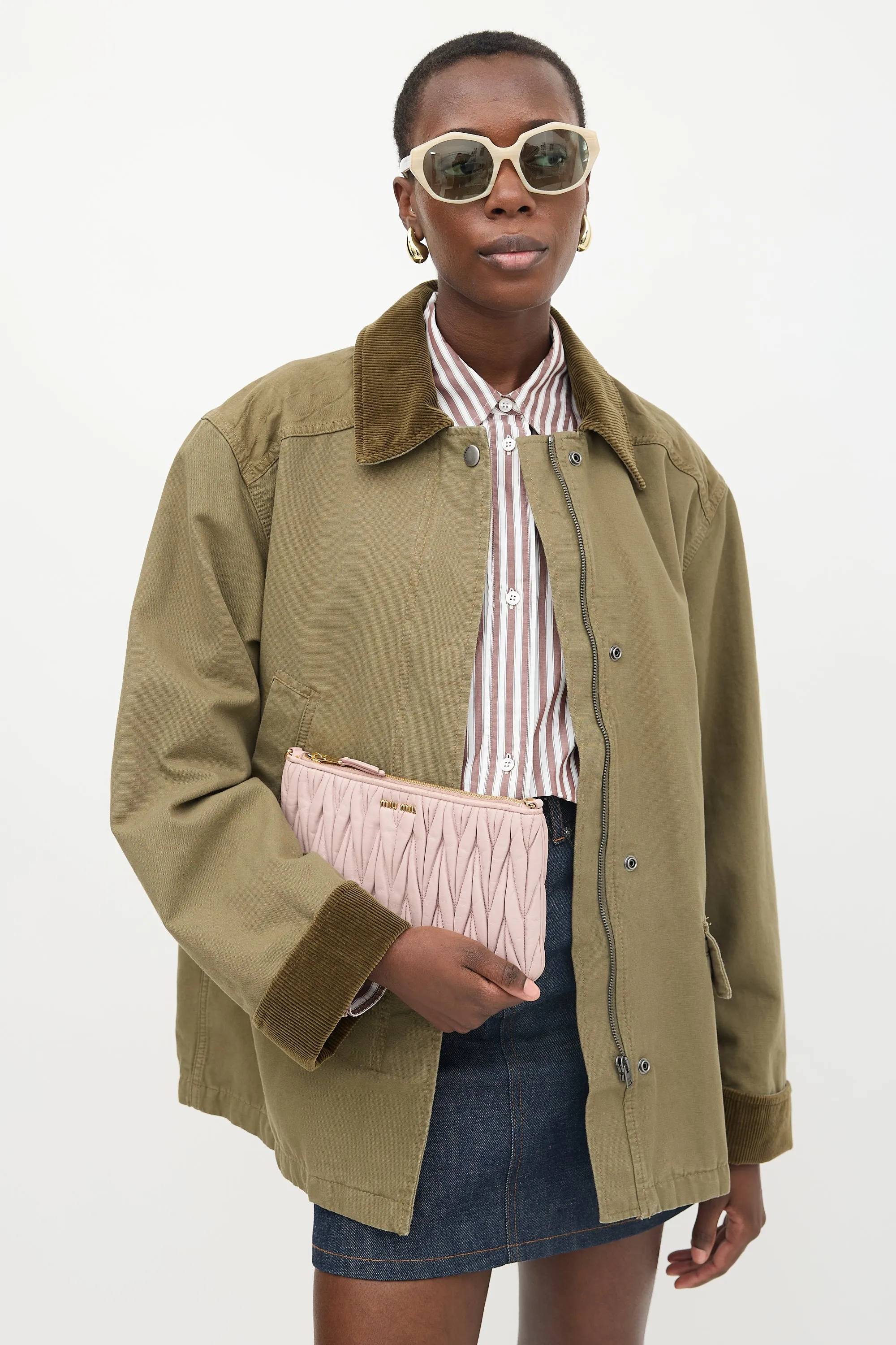 Matelassé Leather Clutch Bag sold by VSP Consignment