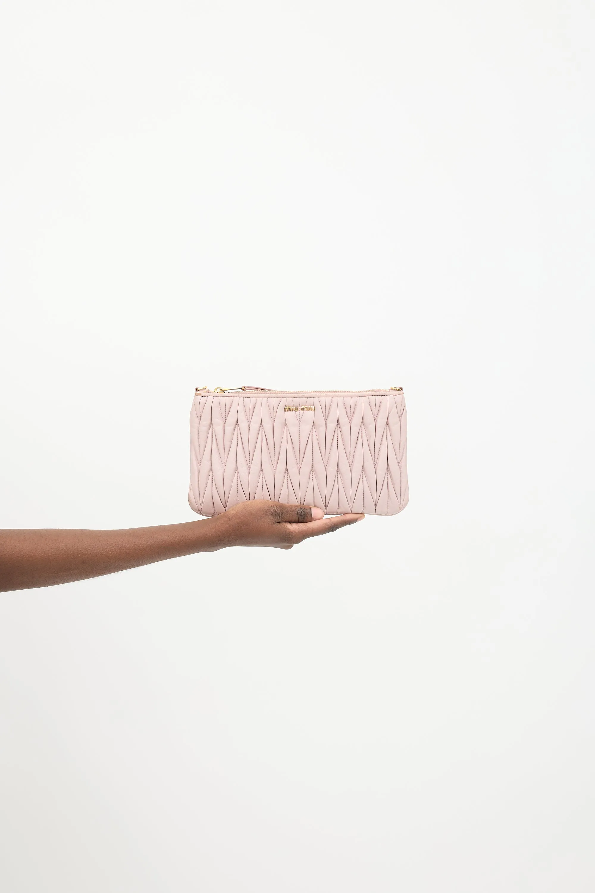 Matelassé Leather Clutch Bag sold by VSP Consignment product image thumbnail 2