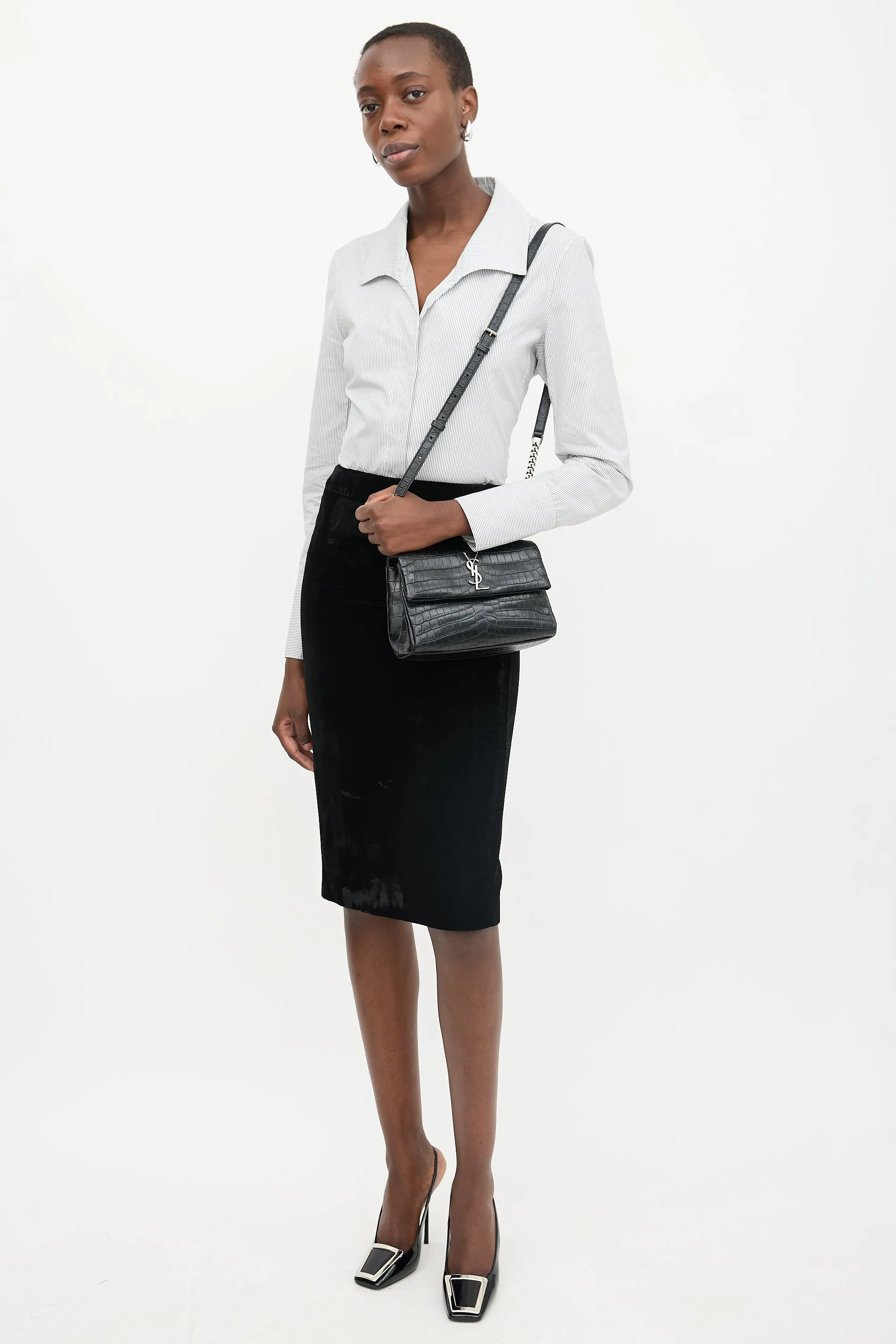 Embossed Leather Small West Hollywood Bag sold by VSP Consignment product image thumbnail 4