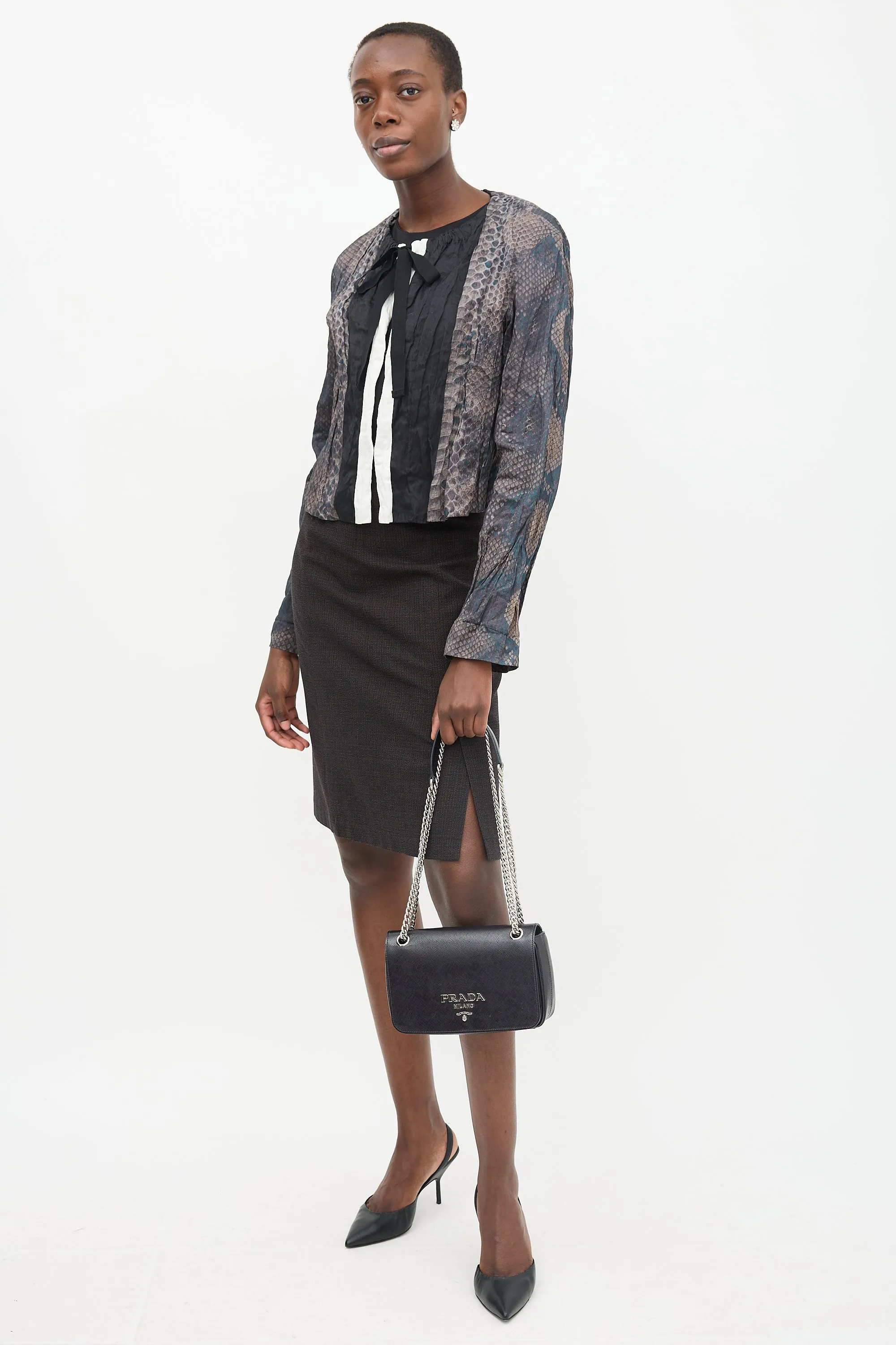 Patent Saffiano Crossbody Bag sold by VSP Consignment product image thumbnail 5