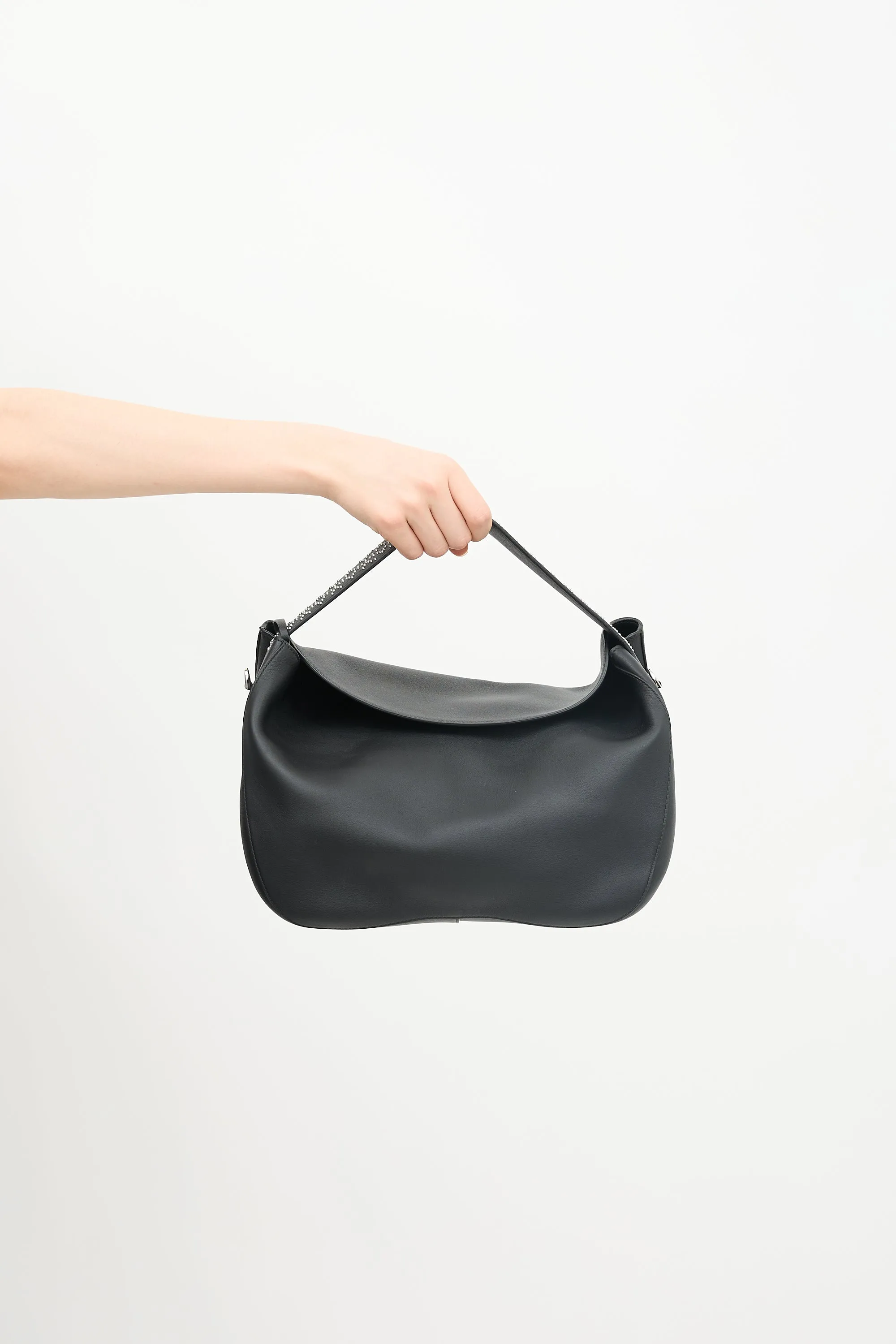 Leather Studded Top Handle Bag sold by VSP Consignment product image thumbnail 3