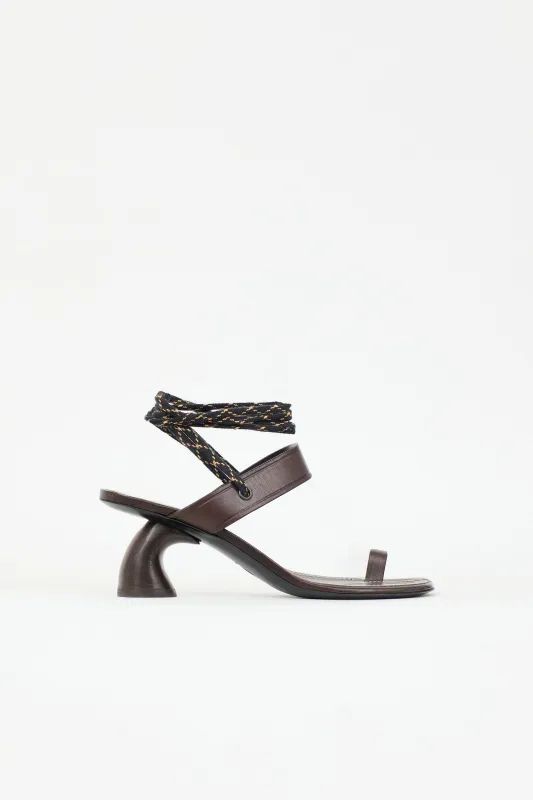 Leather Wrap Around Sandal made by Dries Van Noten