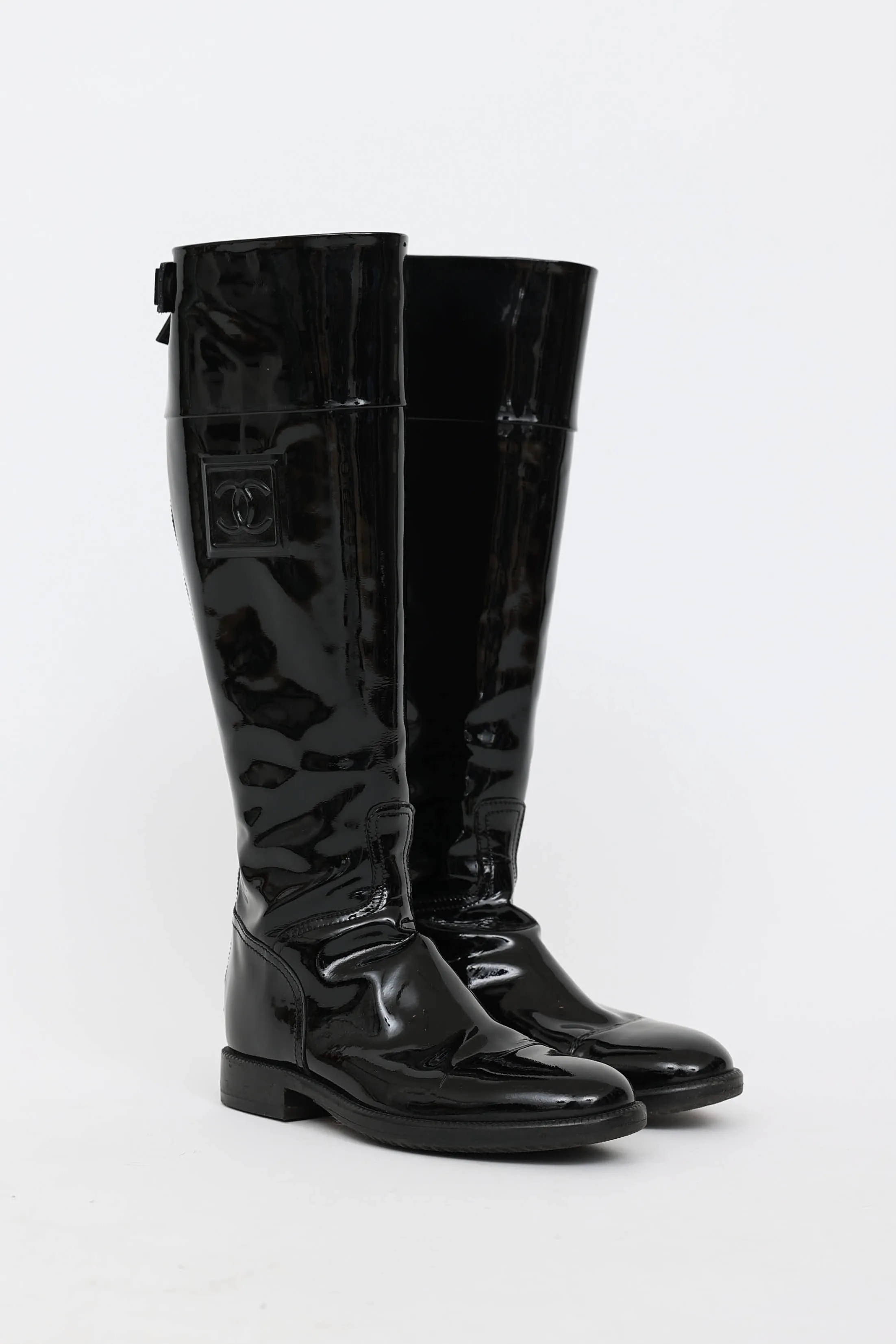 2007 Patent Leather Riding Boot sold by VSP Consignment product image thumbnail 2