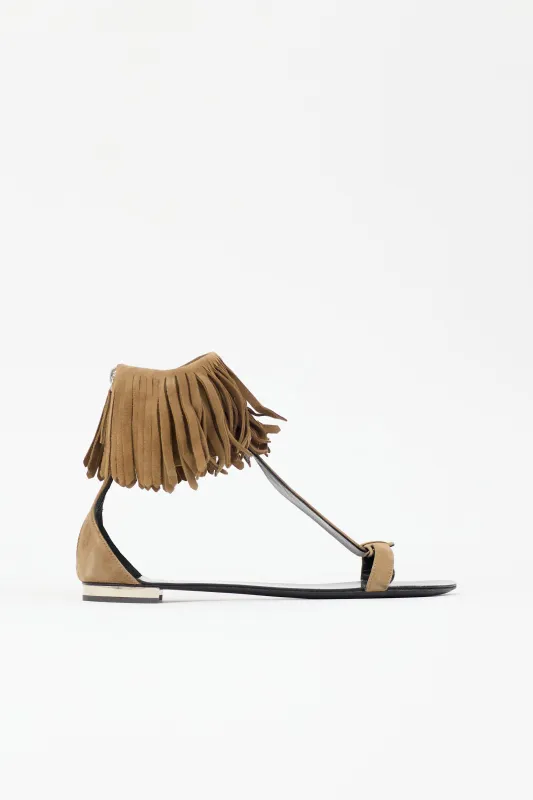 X Balmain Suede Gladiator Sandal sold by VSP Consignment