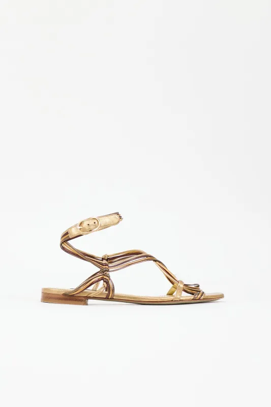 Leather Strappy Sandal sold by VSP Consignment