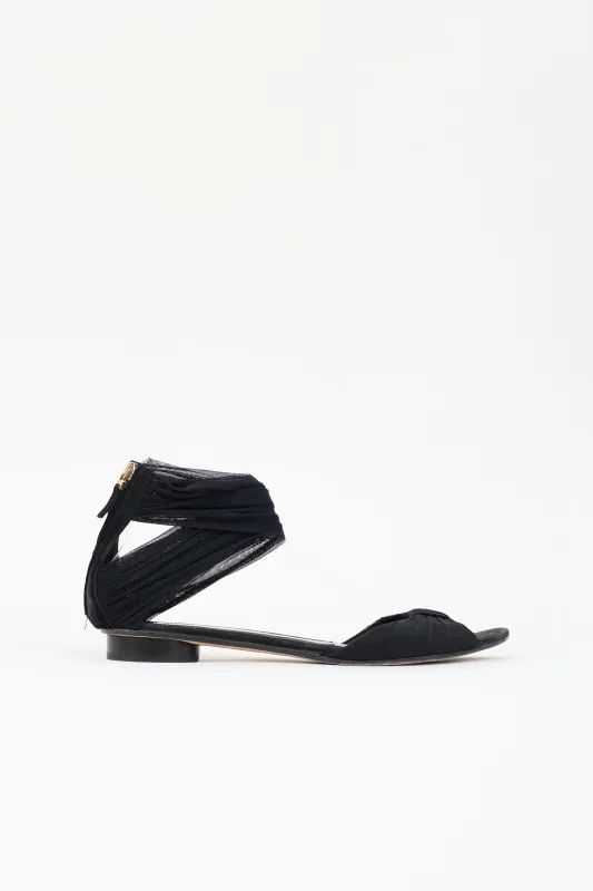 Mesh Ankle Wrap Sandal made by Fendi