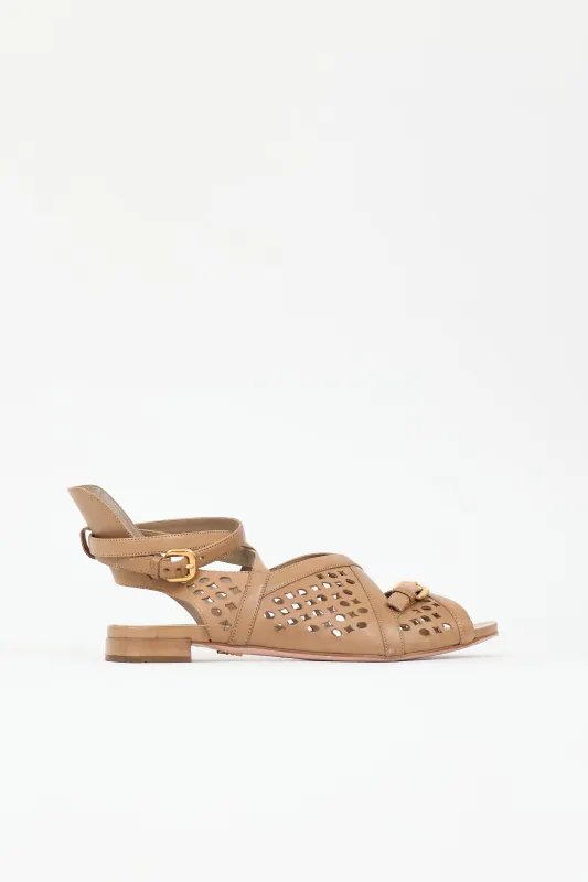 Leather Cutout Sandal sold by VSP Consignment