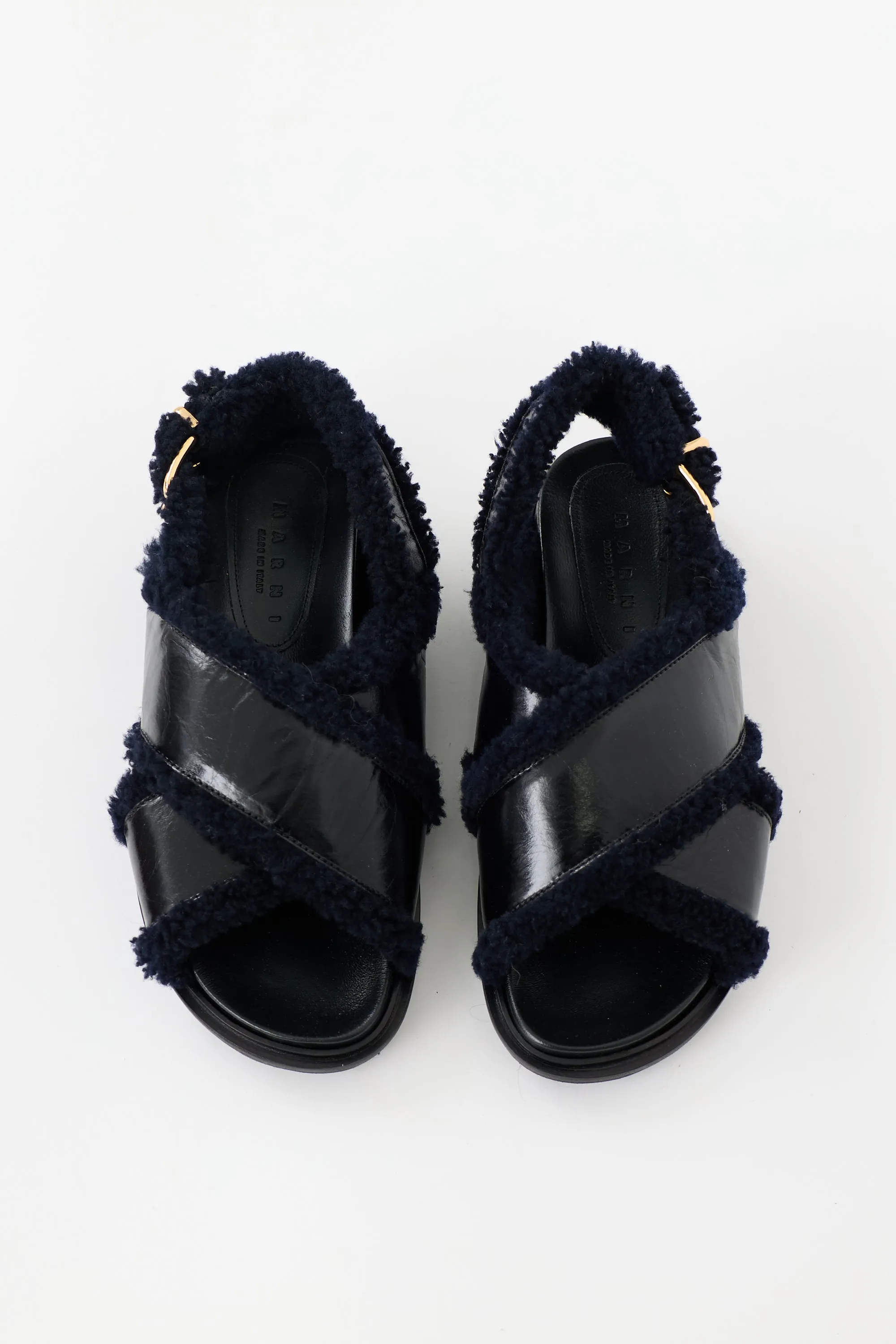 Patent & Shearling Fussbett Sandal sold by VSP Consignment product image thumbnail 2