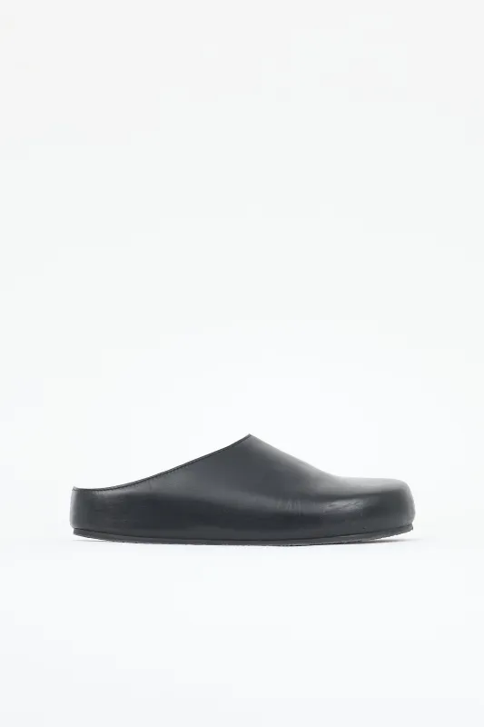 Leather Wearing Clog Mule made by Studio Nicholson