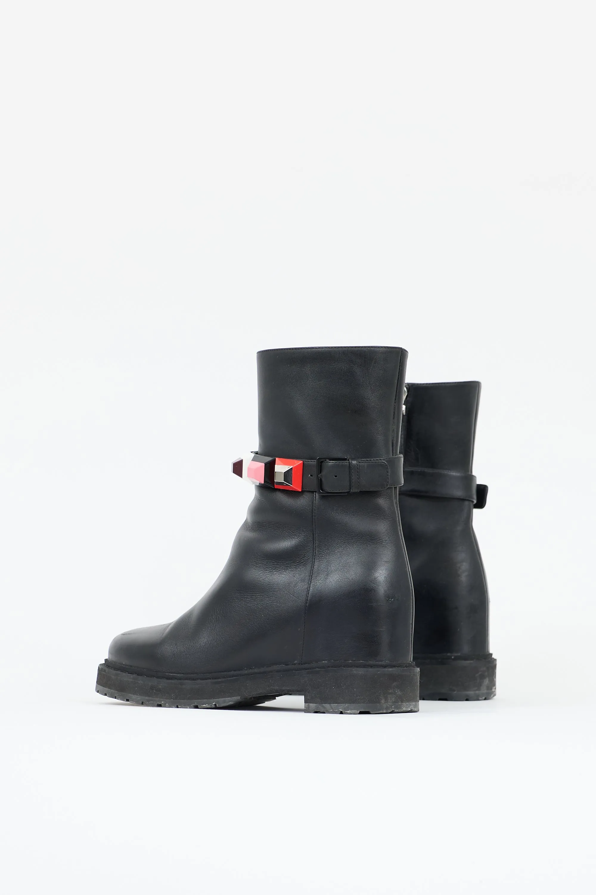 Leather Studded Moto Boot sold by VSP Consignment product image thumbnail 4