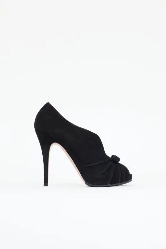 Suede Peep Toe Pump made by Valentino