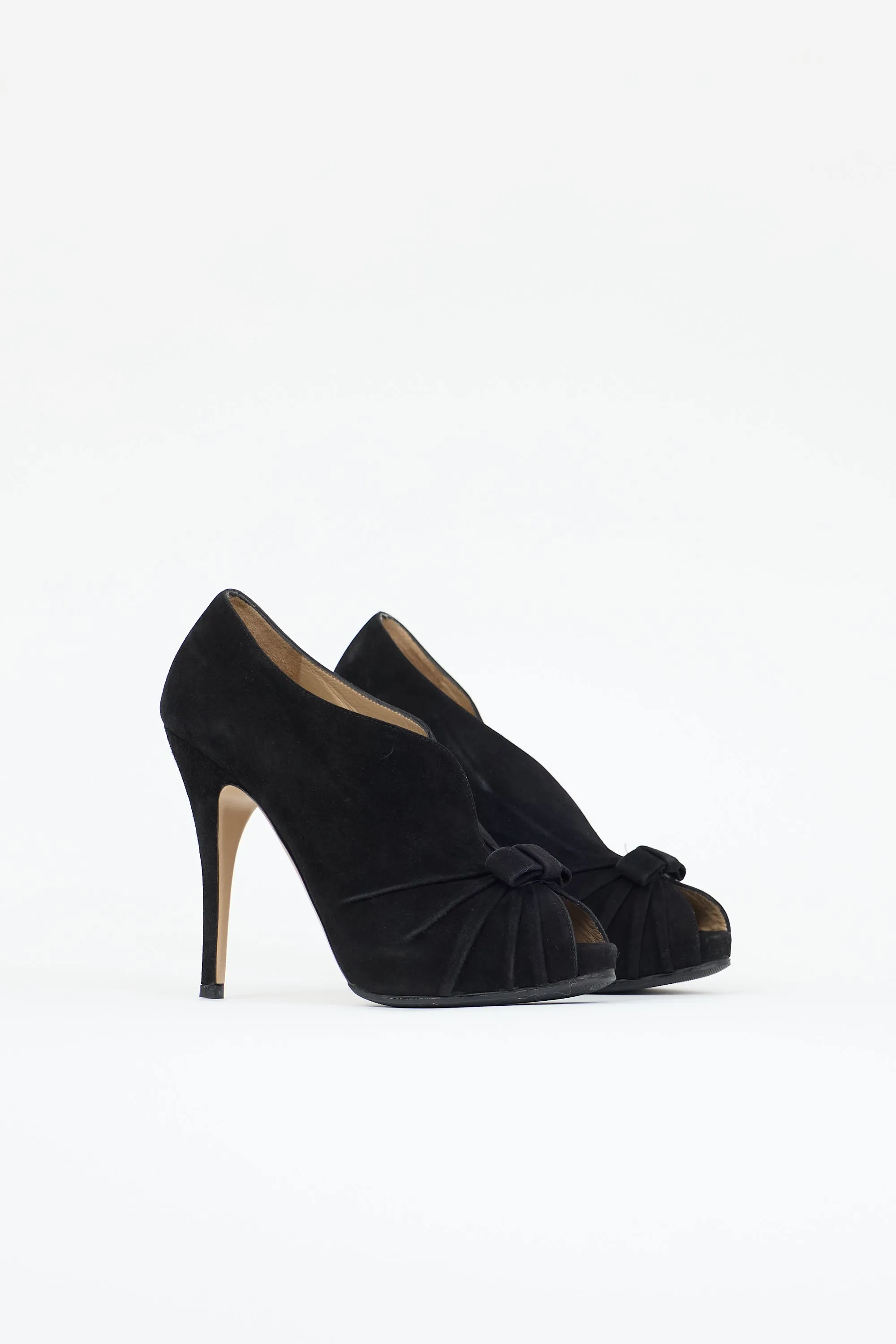 Suede Peep Toe Pump sold by VSP Consignment product image thumbnail 2