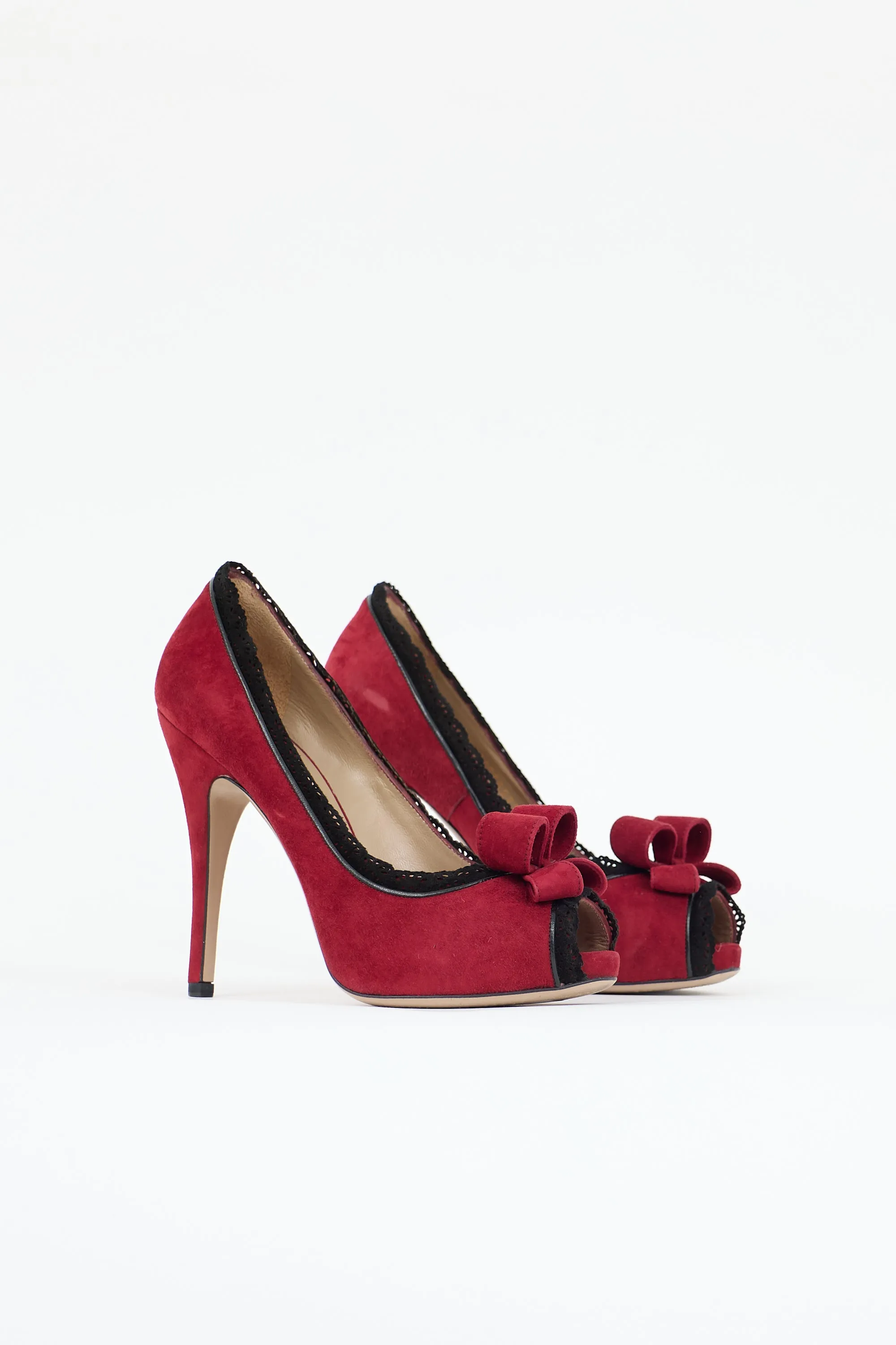Suede Peep Toe Platform Pump sold by VSP Consignment product image thumbnail 2