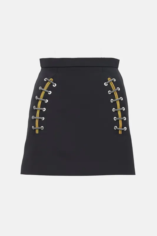 2014 Lace Up Mini Skirt sold by VSP Consignment